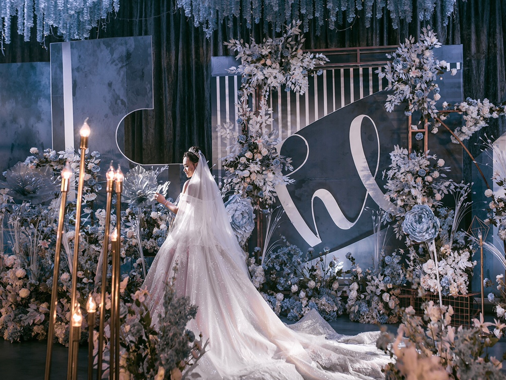 初品婚礼｜梦幻唯美雾霾蓝色系典雅婚礼