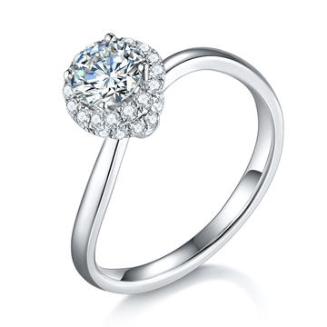 吉小钻 真爱系列朱莉的心跳结婚钻戒钻石戒指