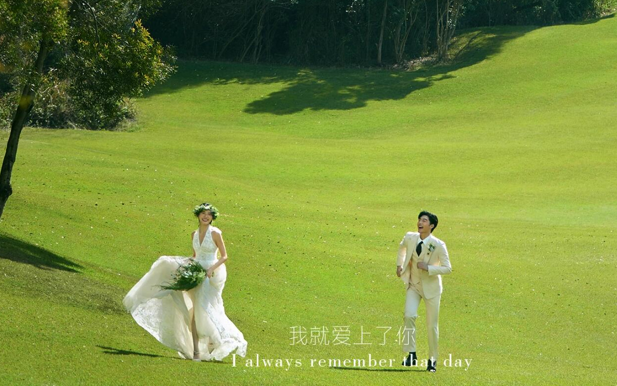 林间诗语🍃夏日森系草坪婚纱照狠狠爱上了  