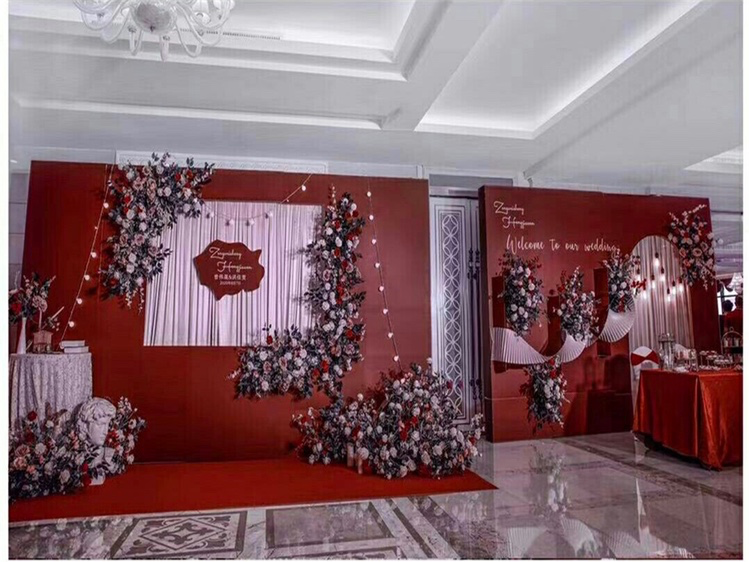 【夏洋】好评如潮/饱满质感/酒红色大气时尚婚礼