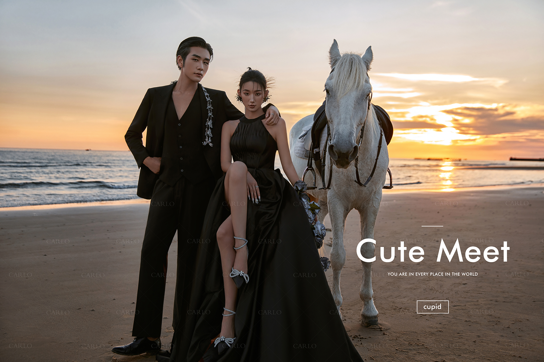 卡洛婚纱摄影【沙滩白马】