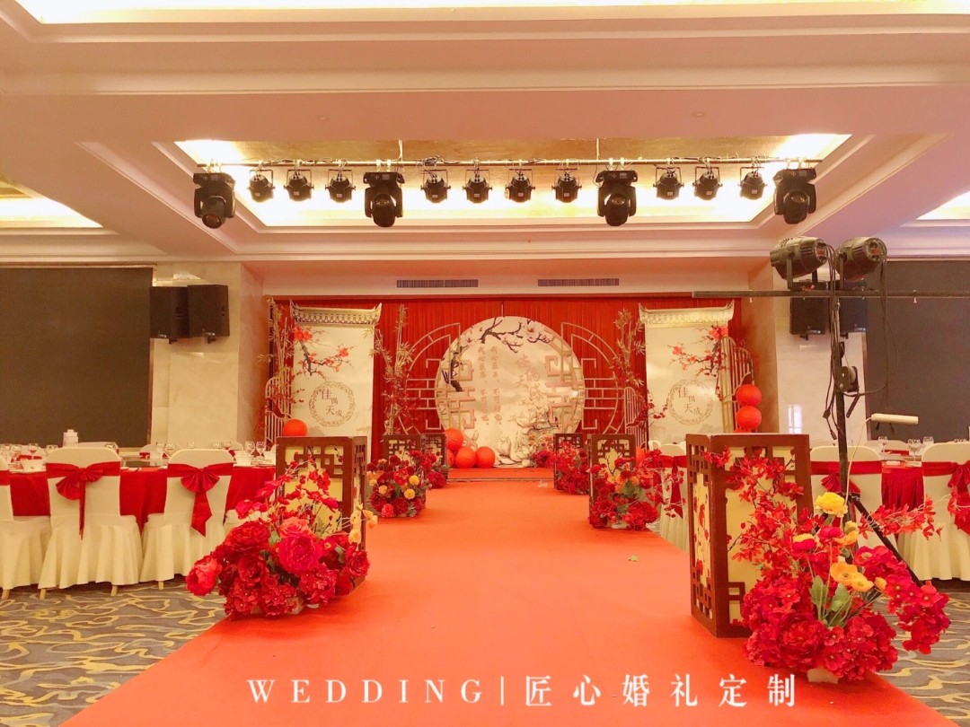 大紅色中式婚禮鴻騰酒店三樓