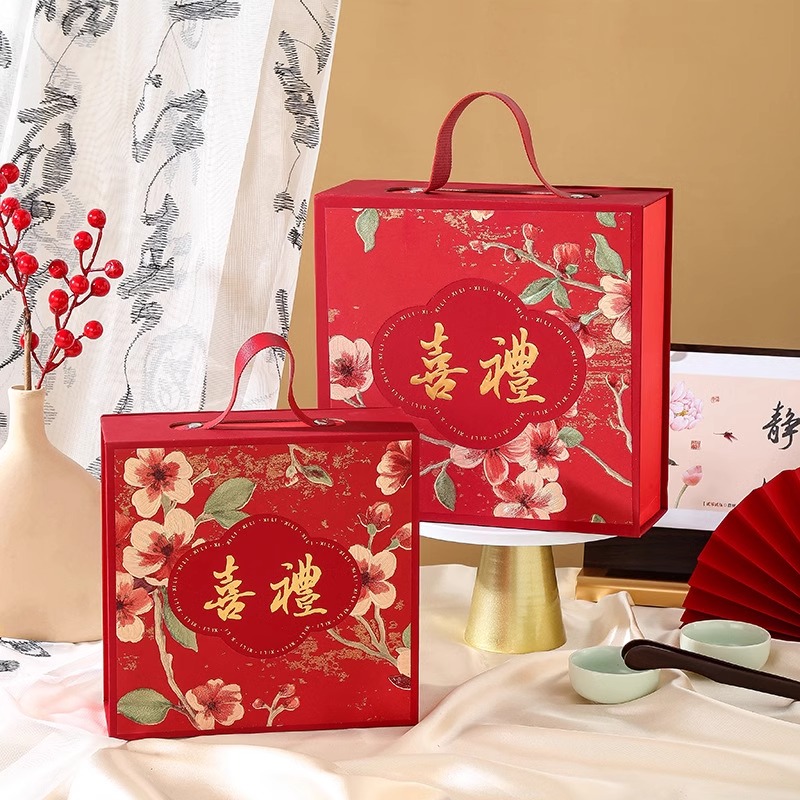 【新品】紅色中式喜禮禮盒系列