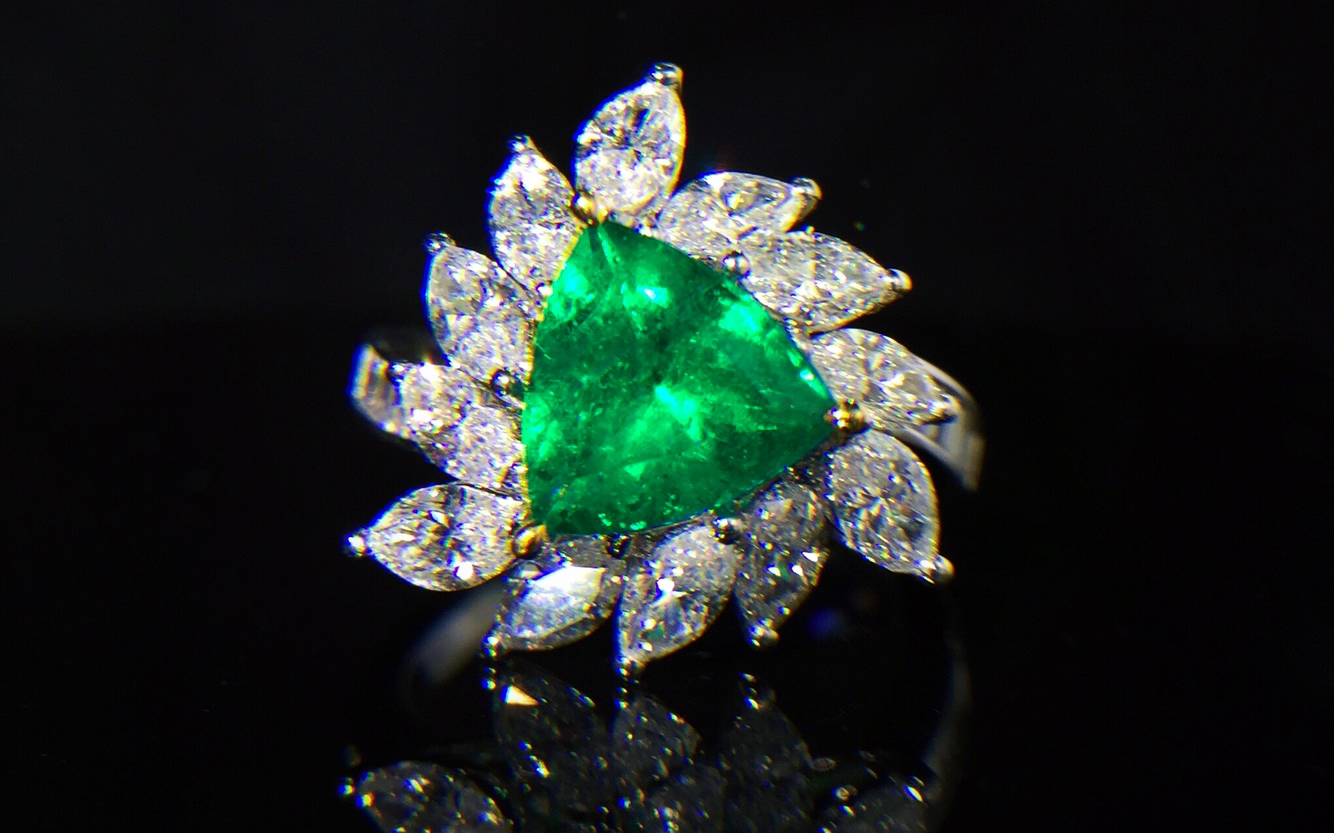 祖母绿钻戒  1.77ct 哥伦比亚祖母绿