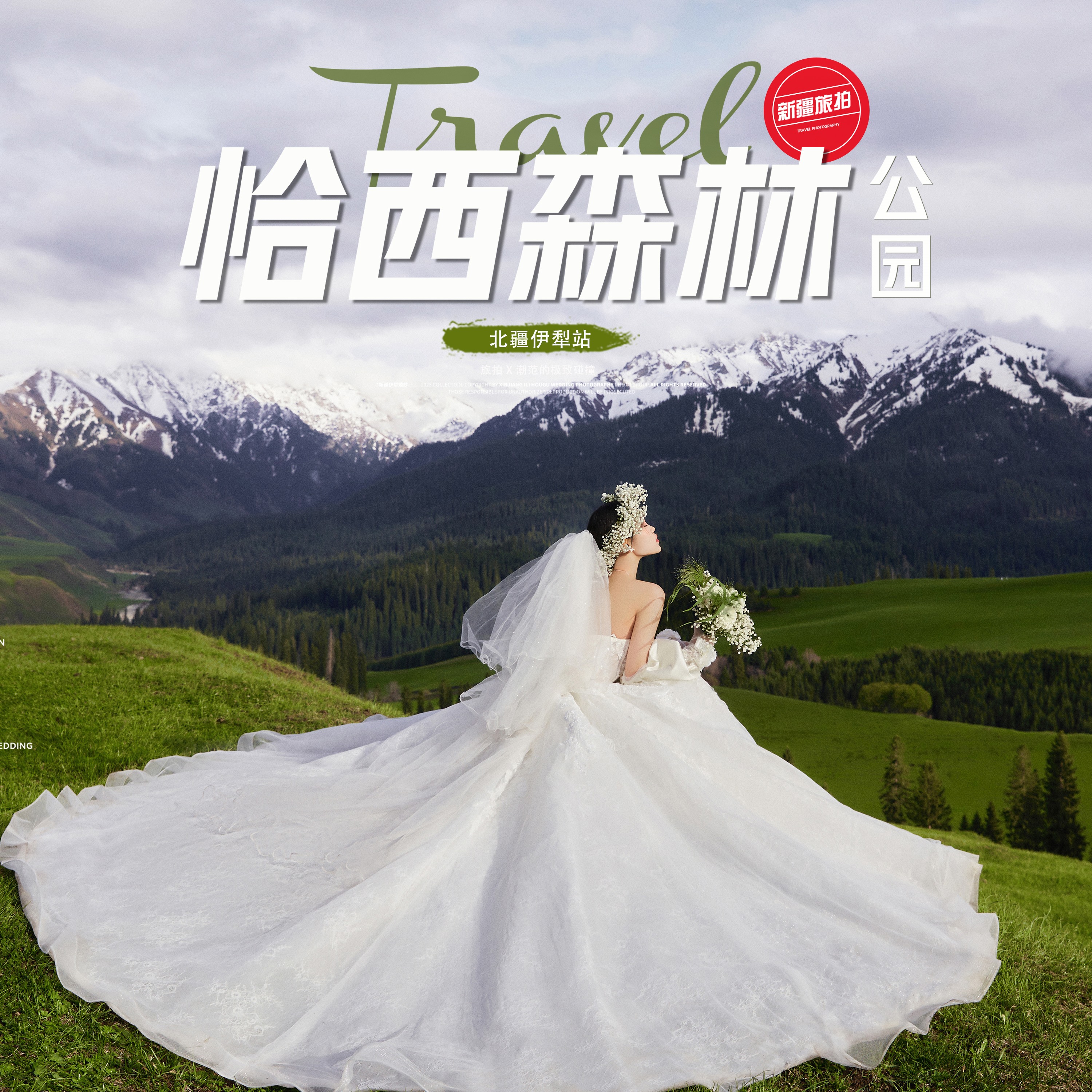 新疆旅拍恰西森林公园旅拍婚纱照一价全包