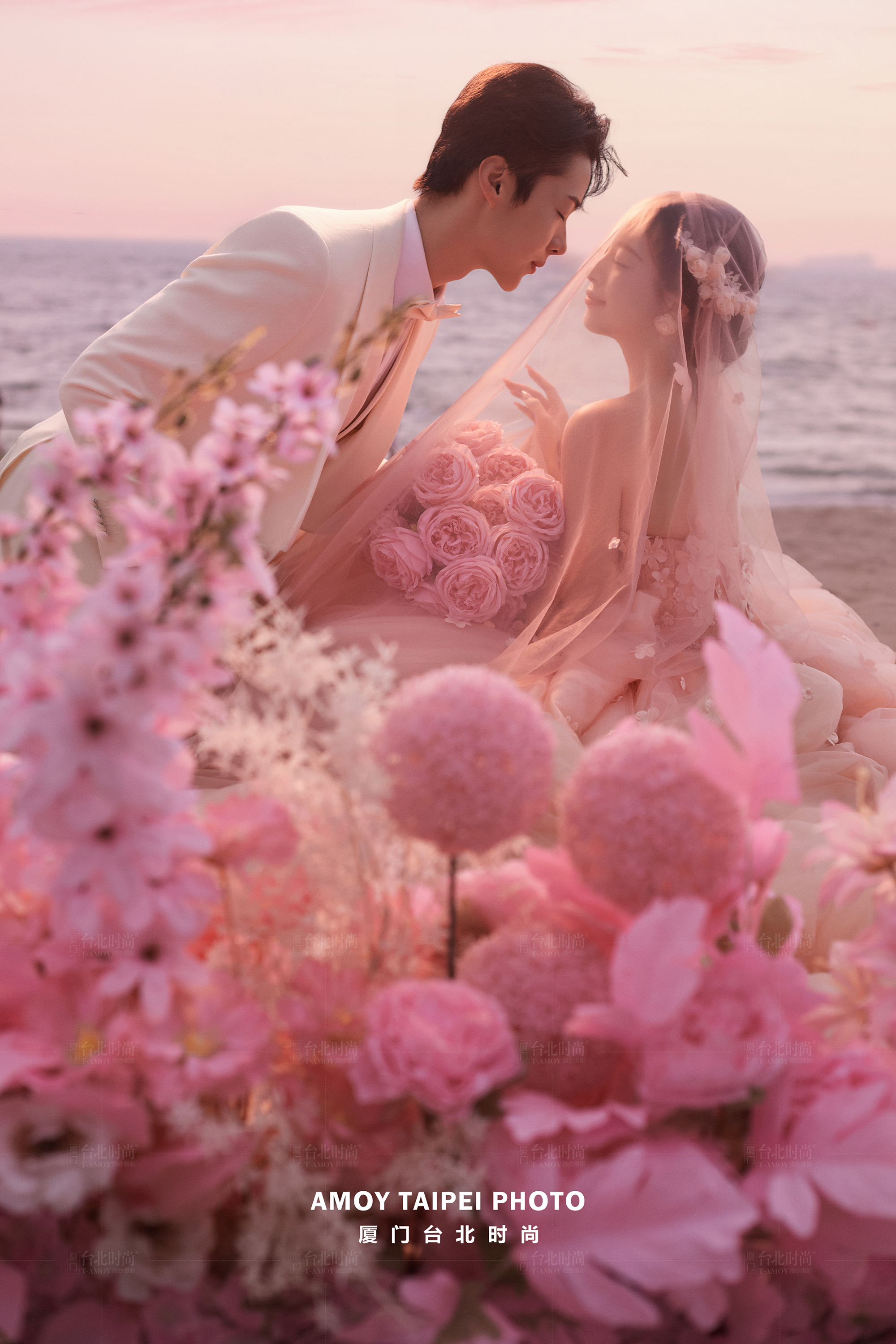 大海之恋🧚‍♀粉色花仙子婚纱照来袭～