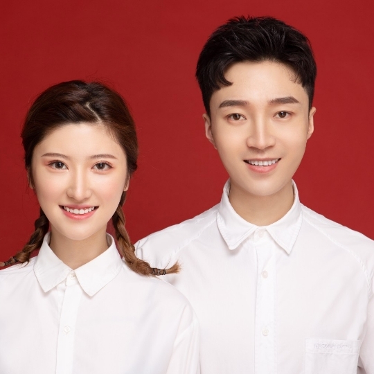 完美登记照明星款结婚证登记照