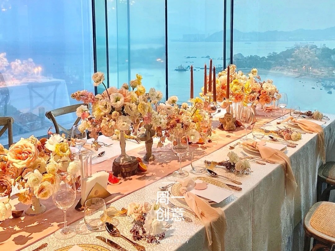 餐厅ins风夏日甜橙创意求婚