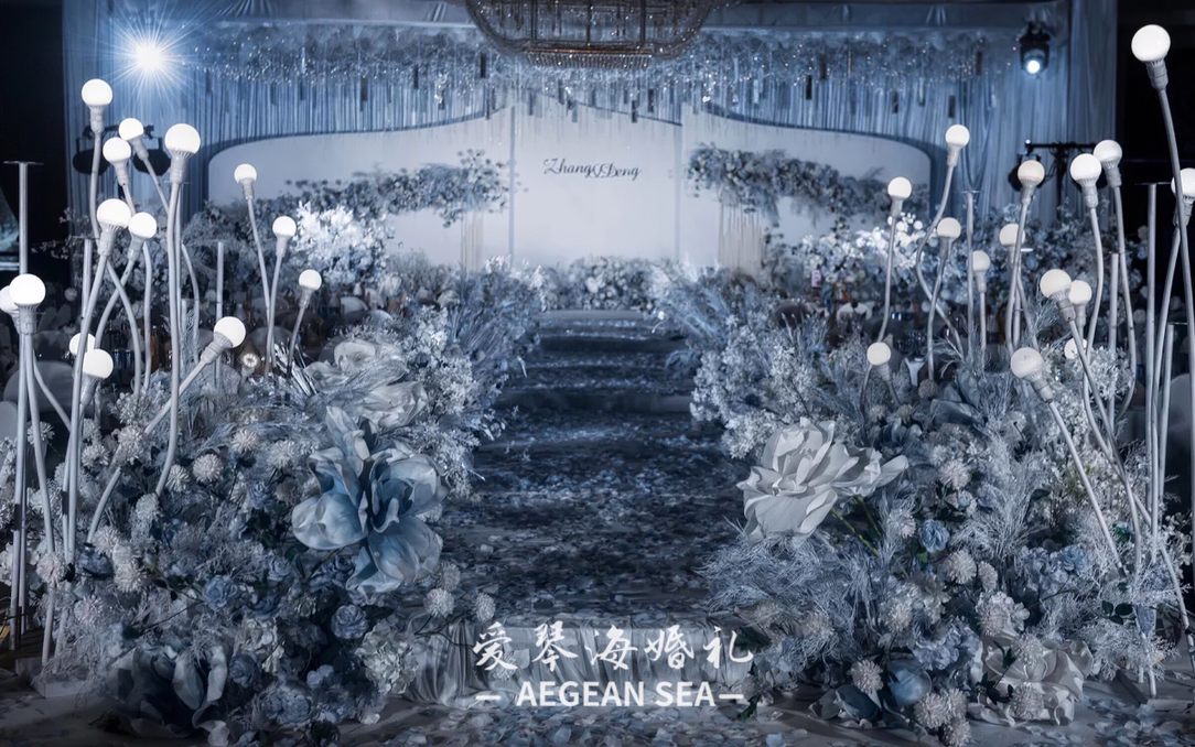 蓝色系列｜爱的花海｜爱琴海婚礼