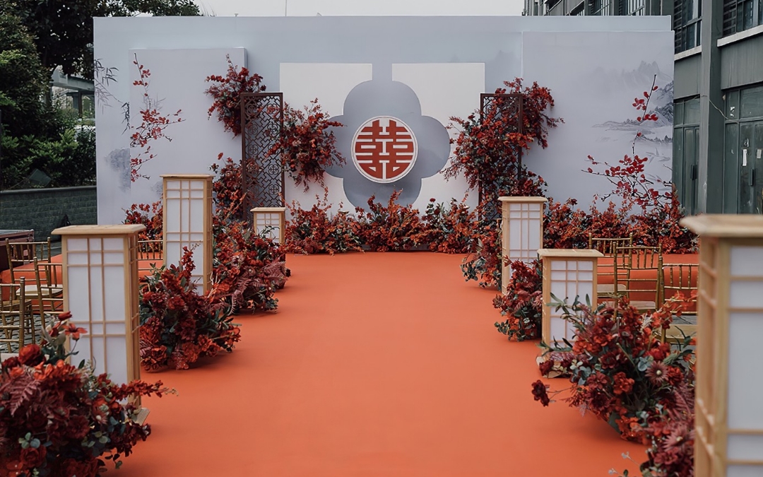 超低预算的户外婚礼｜纯场布
