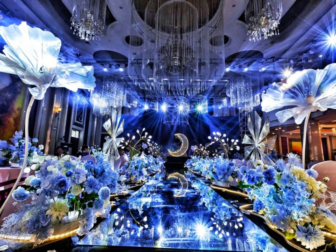 唐河迎宾馆后大厅专属定制星空婚礼