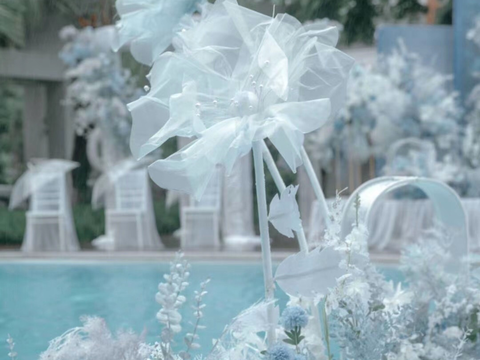 【策划共禾】Tiffany蓝色浪漫户外泳池婚礼
