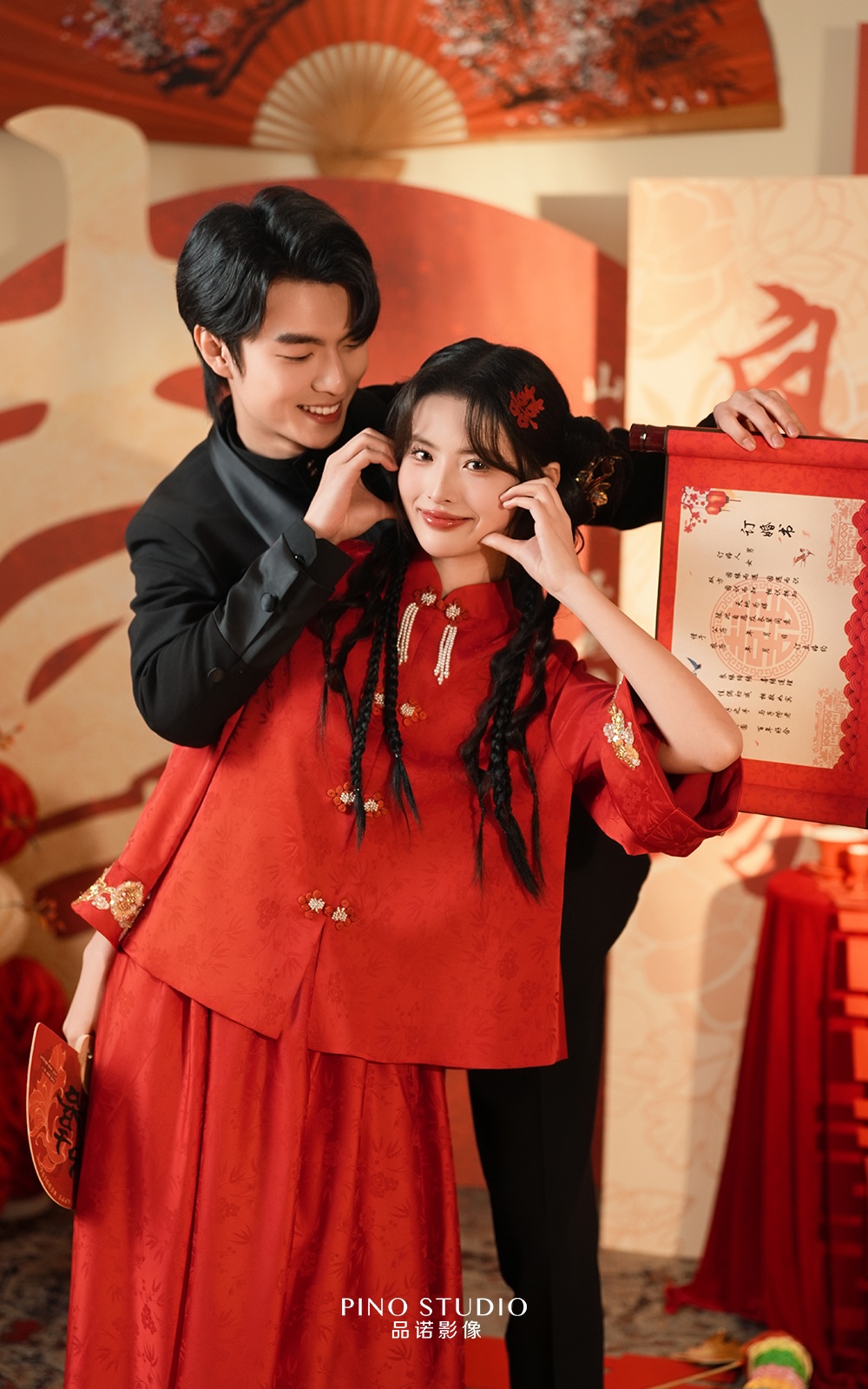 新中式订婚 婚纱照