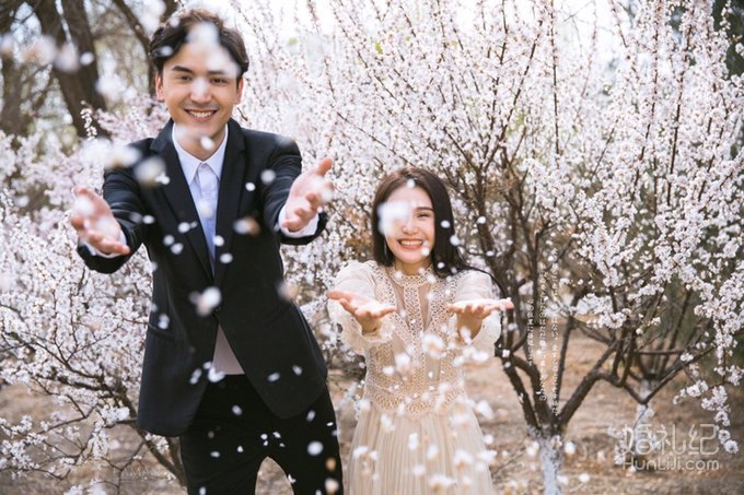日系婚纱照没有樱花还可以拍桃花嘛