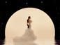 月亮光影水波纹婚纱照