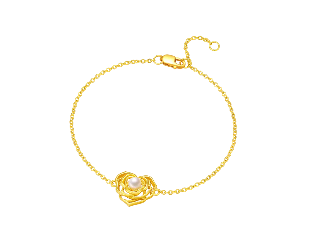 DR HEART心动玫瑰黄金手链SL0051