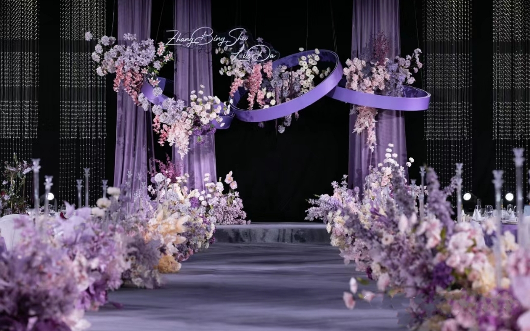 黑紫色小众氛围婚礼