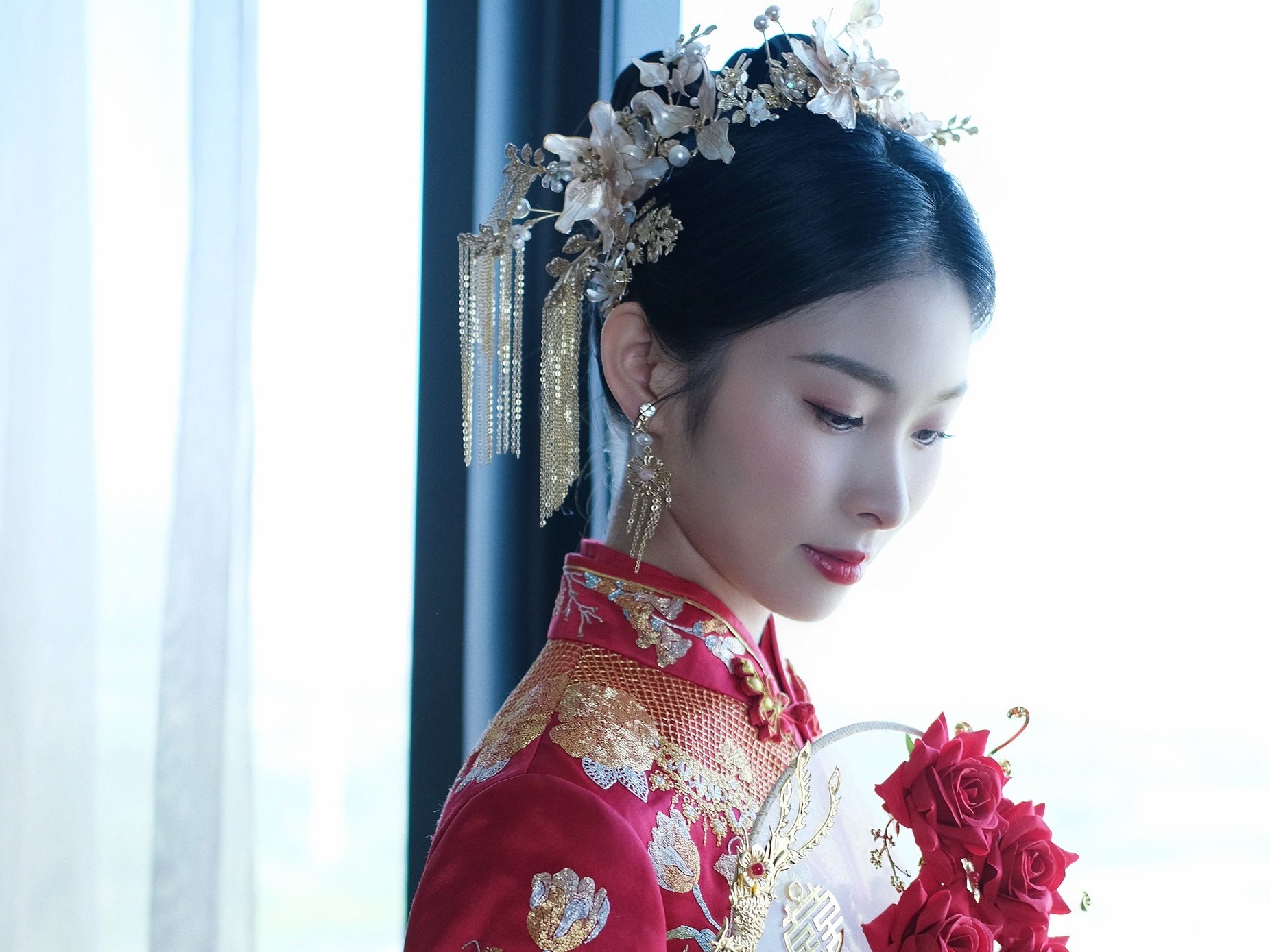 【婵蜜美学】中式新娘早妆/晚宴妆（不含跟妆）