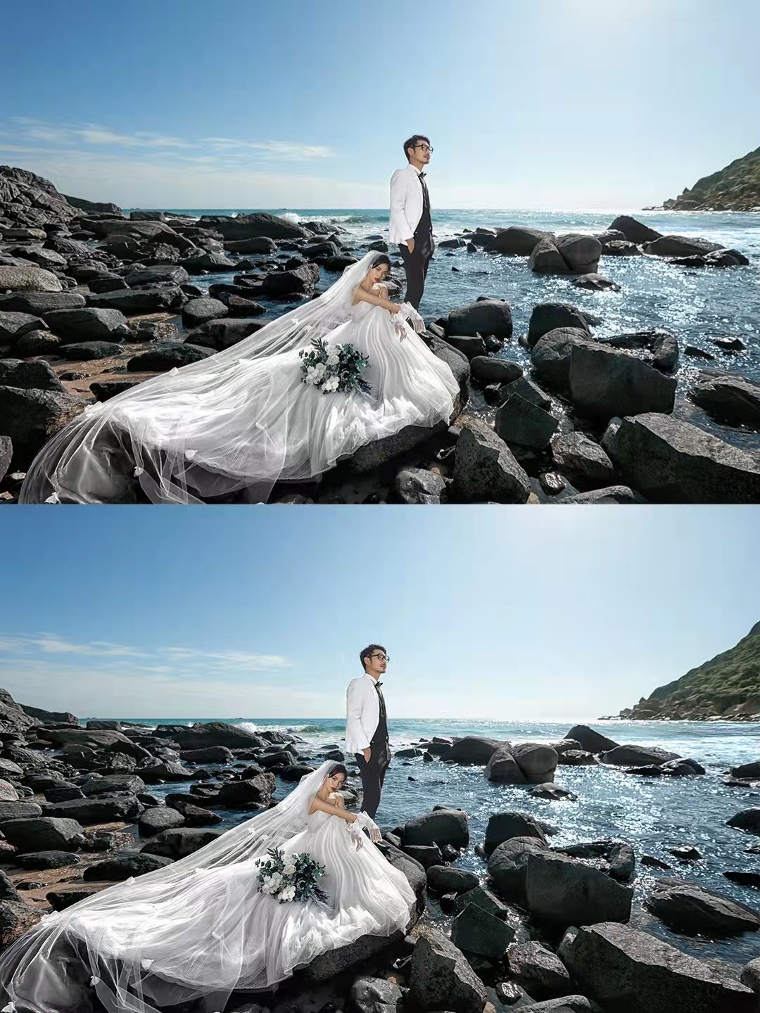 【旅拍推薦】?jī)傻嘏臄z+底片全送+一價(jià)全包+婚紗