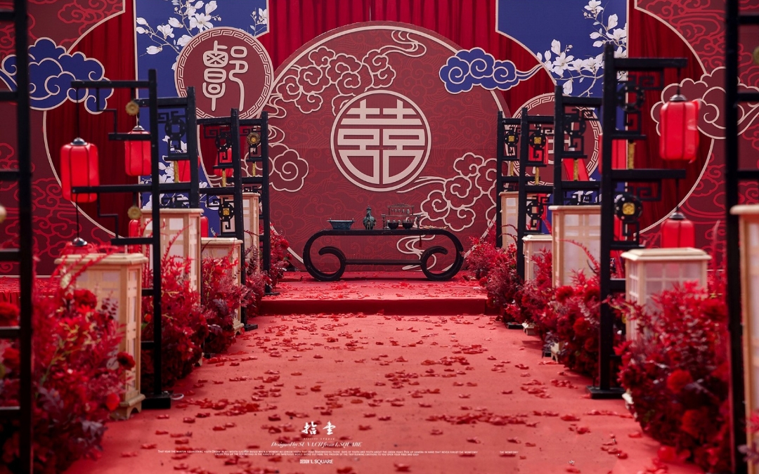 中国国潮风汉式婚礼#明制婚礼   户外婚礼