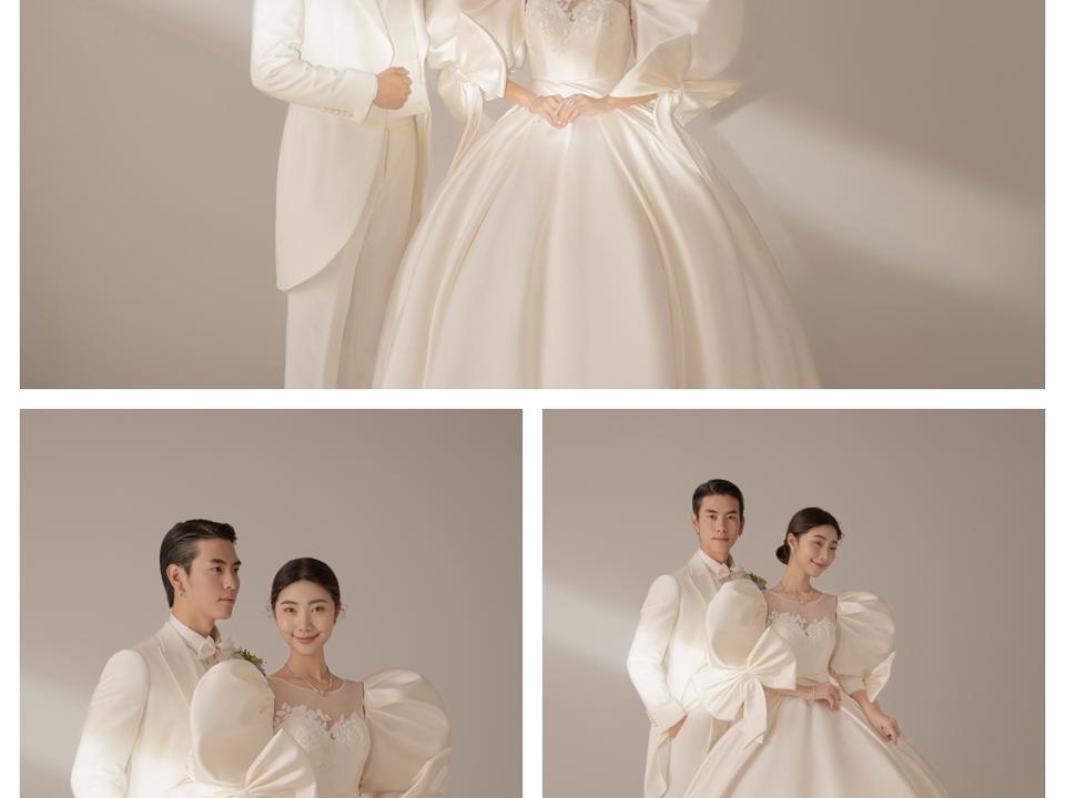 人气推荐，简约并非简单的韩式内景婚纱照