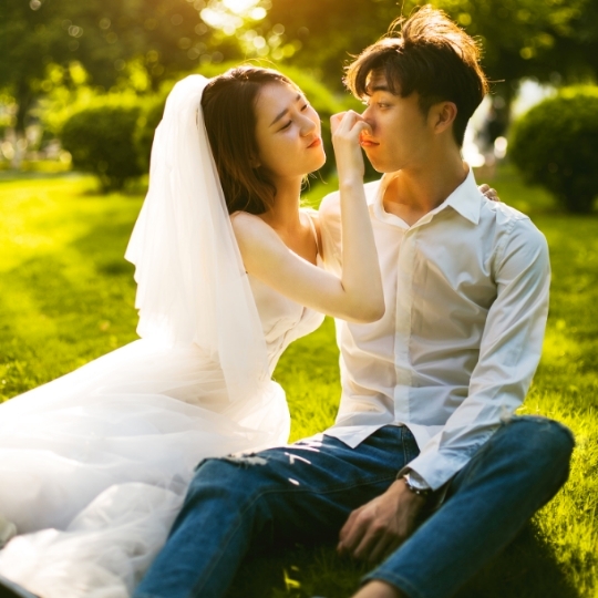 街拍婚纱照记录生活中的美好 温州婚纱照
