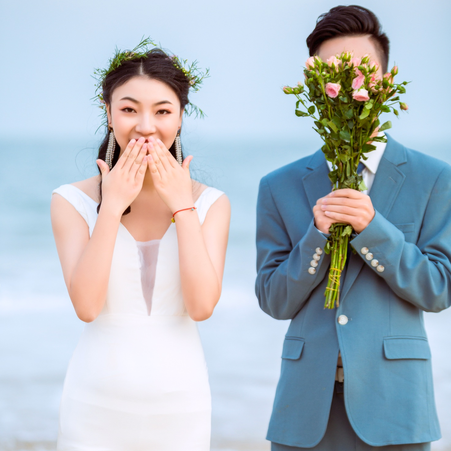 浪漫海边、花海、潮拍，超高性价比婚纱摄影