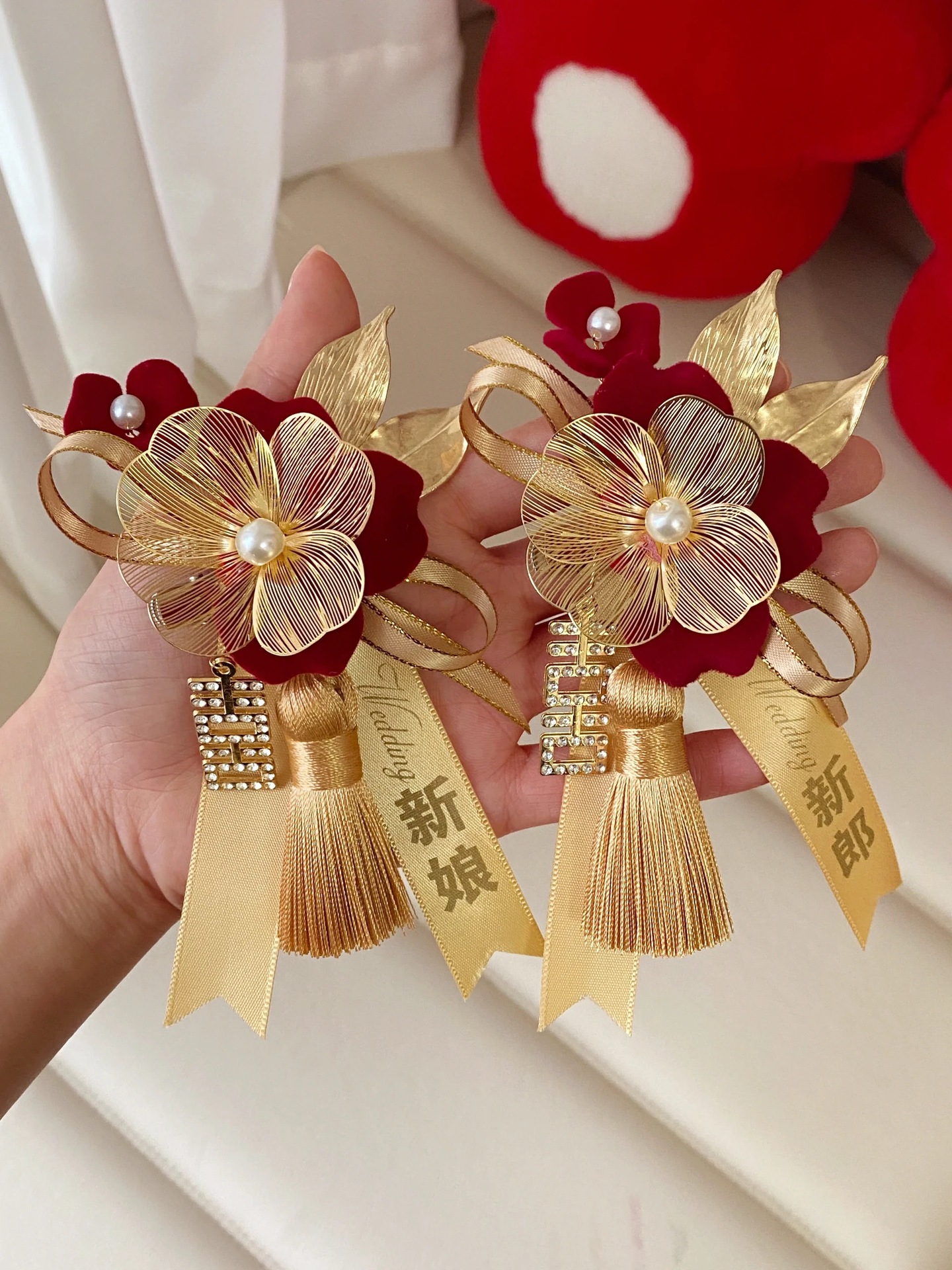 结婚仿真襟花胸花全套