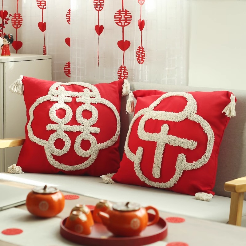 【含枕芯】ins高檔刺繡抱枕