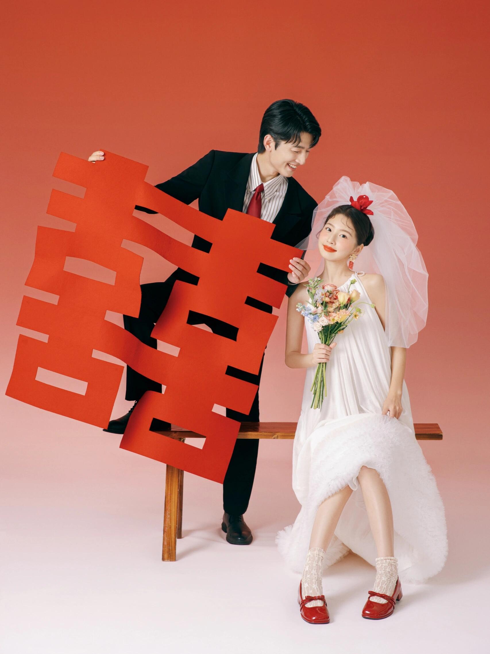 小众囍嫁婚纱照