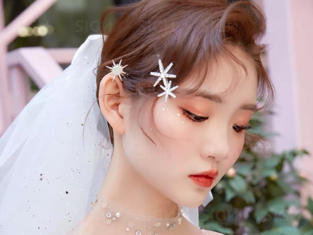 订婚晚宴回门造型  韩式气质