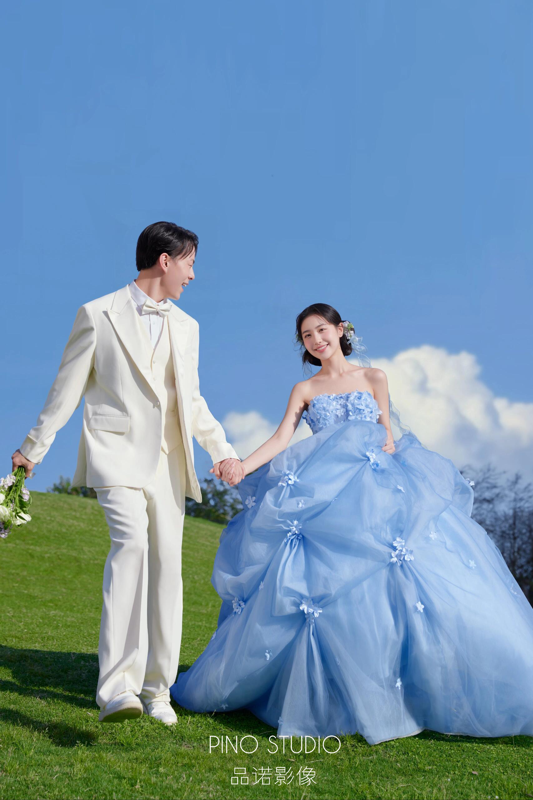 备婚必看‼️蓝调花神婚纱照氛围感拉满