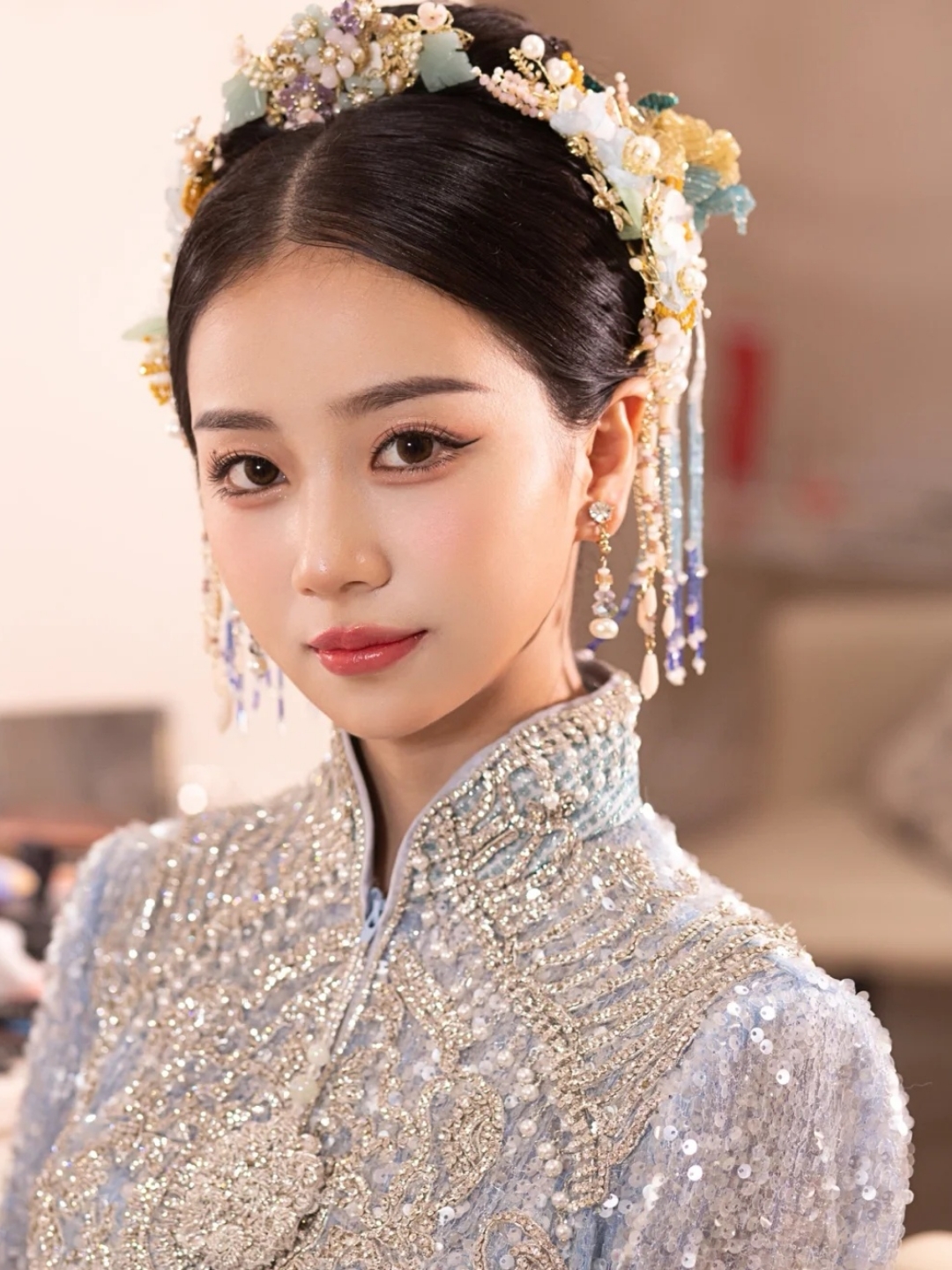 高级精致中式新娘跟妆 新娘单妆