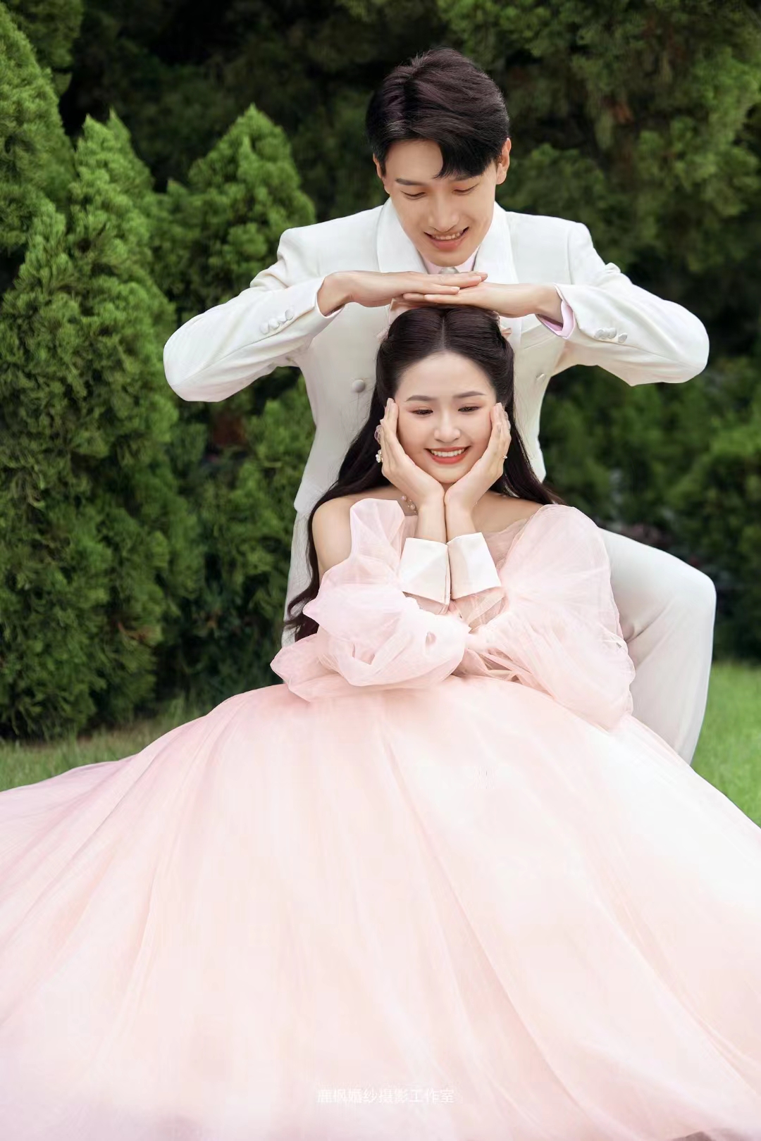 草坪婚紗照+小清新