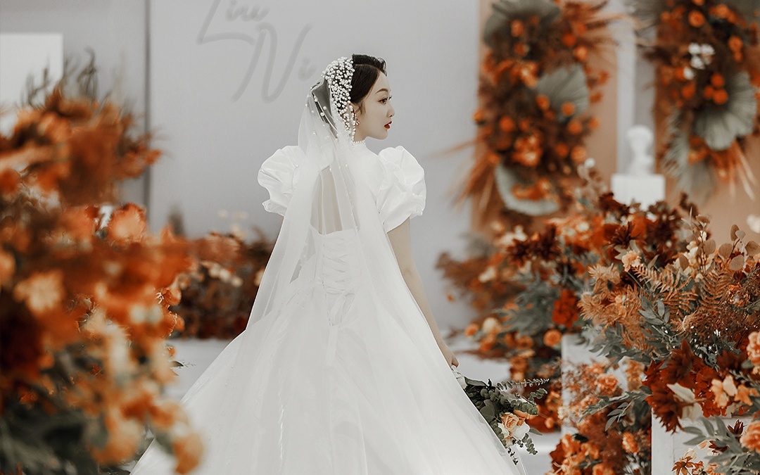 【遇見愛婚禮】韓式秋色婚禮，穿上漂亮的婚紗