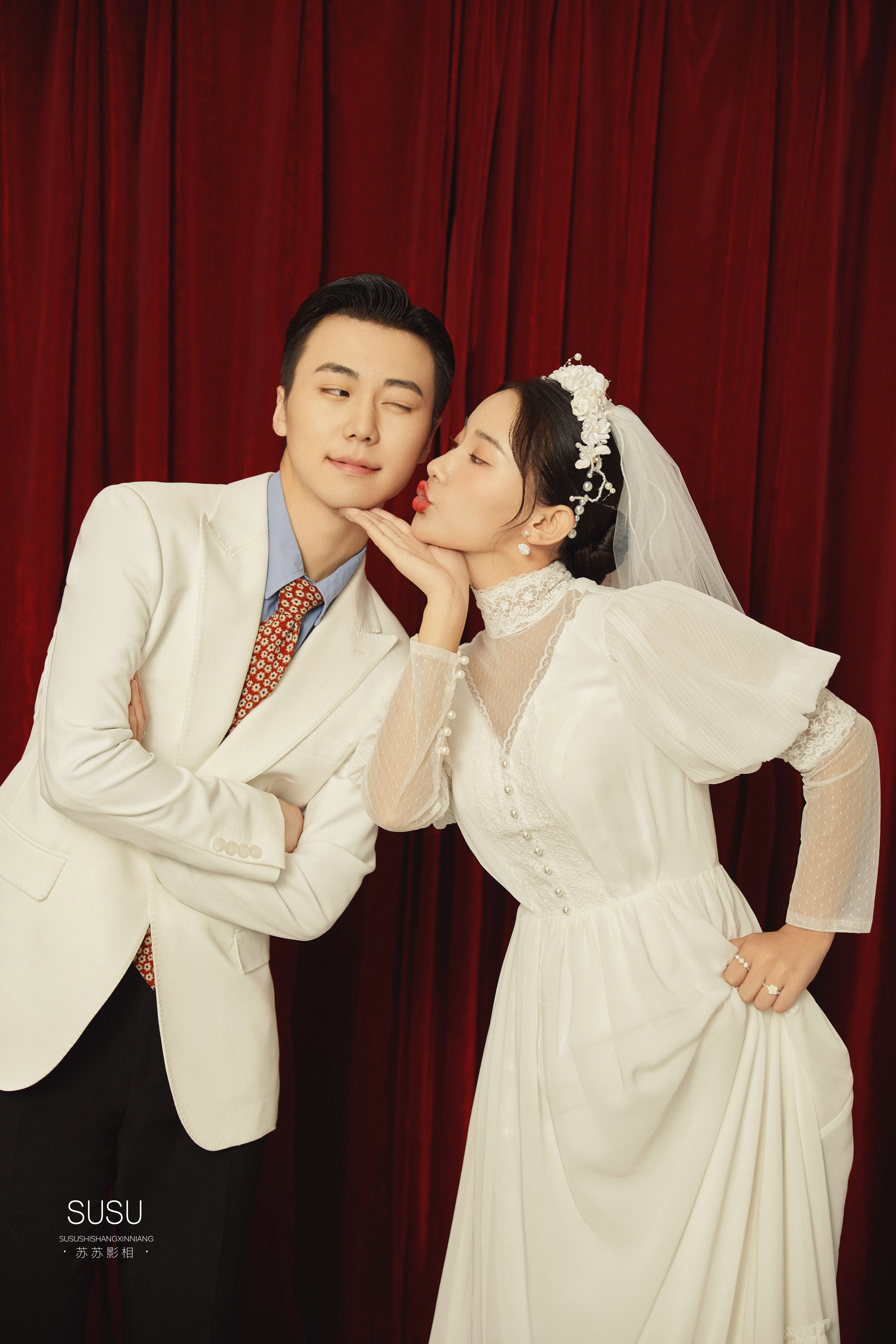 爱意满满的囍嫁风旗袍婚纱照，每张都超爱！！