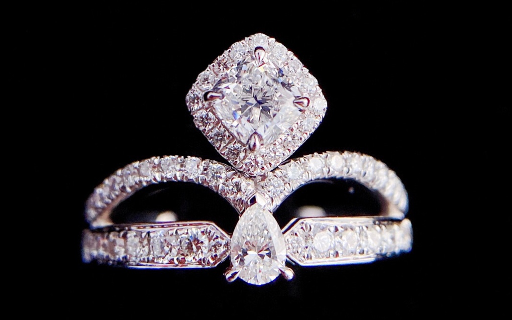 GIA50分钻戒，优雅皇冠设计，甜美公主风！