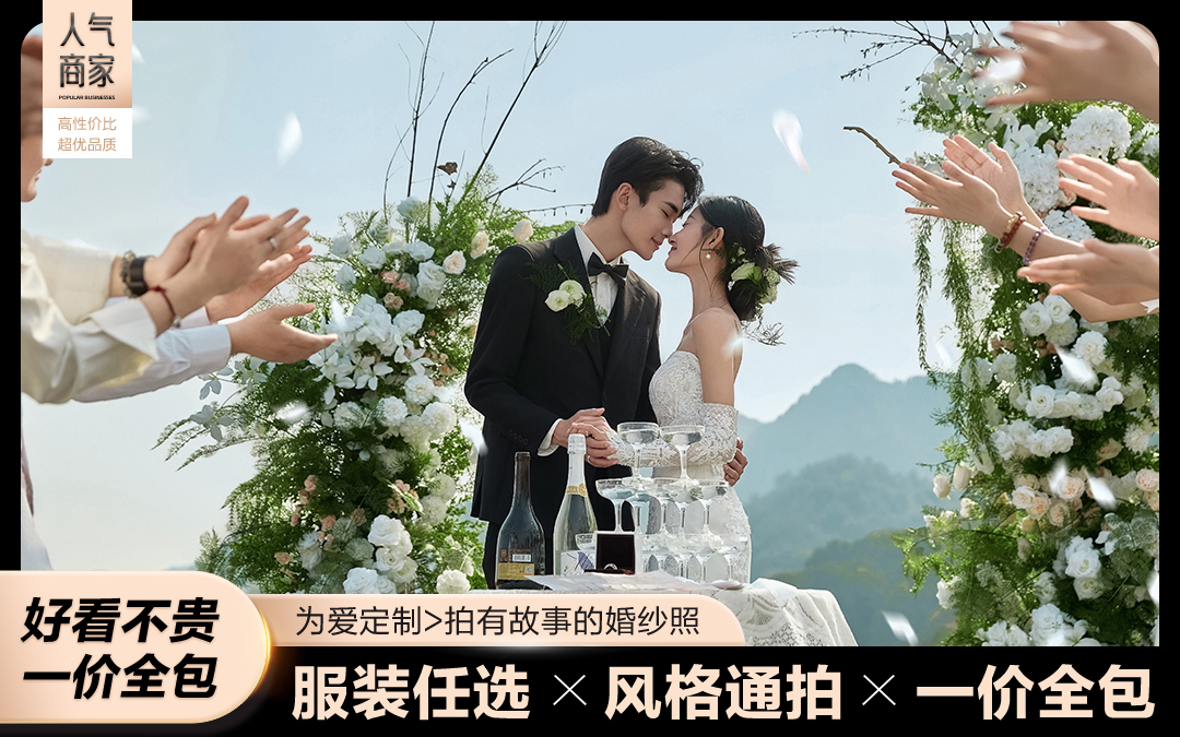 高性价比丨双外景拍摄+金牌团队+万元婚嫁礼包
