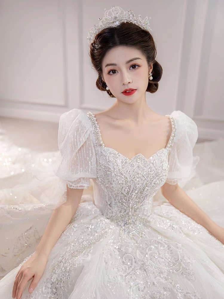 【喜礼·设计师款】宫廷泡泡袖重工