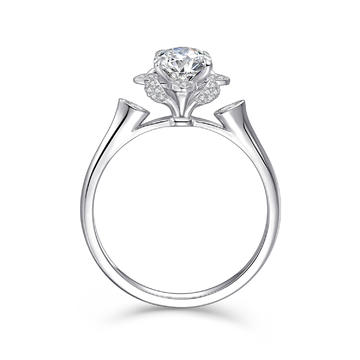 吉小钻 百花系列屋顶花园结婚钻戒钻石戒指