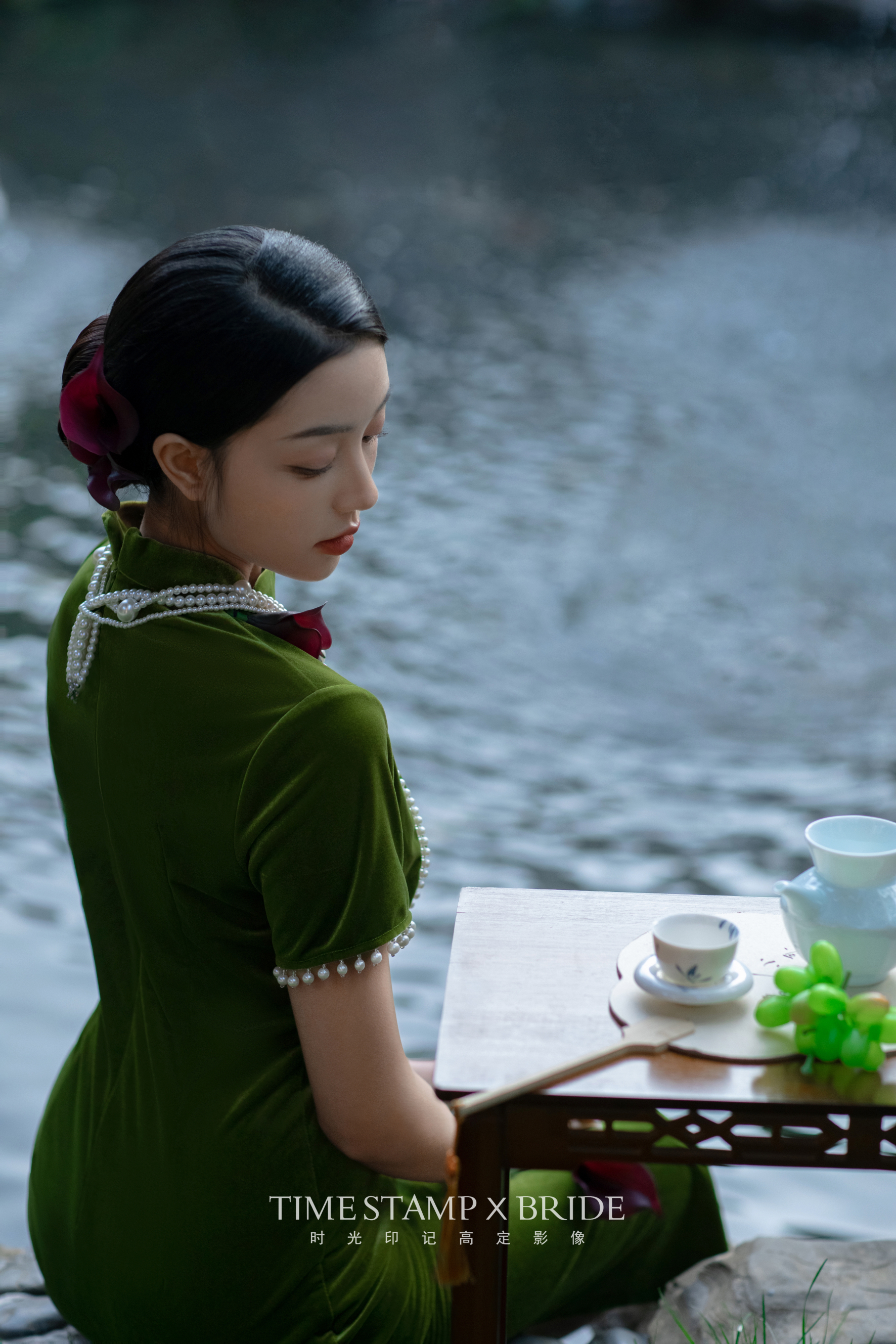绿旗袍YYDS！苏州高级感复古园林婚纱照！