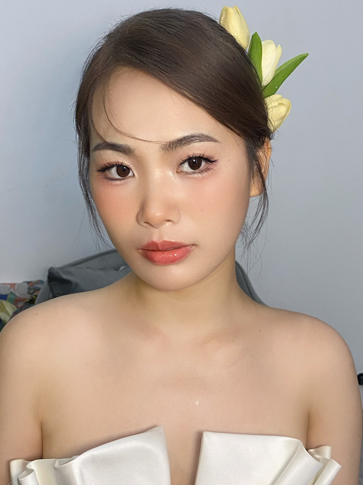 高级鲜花新娘妆面