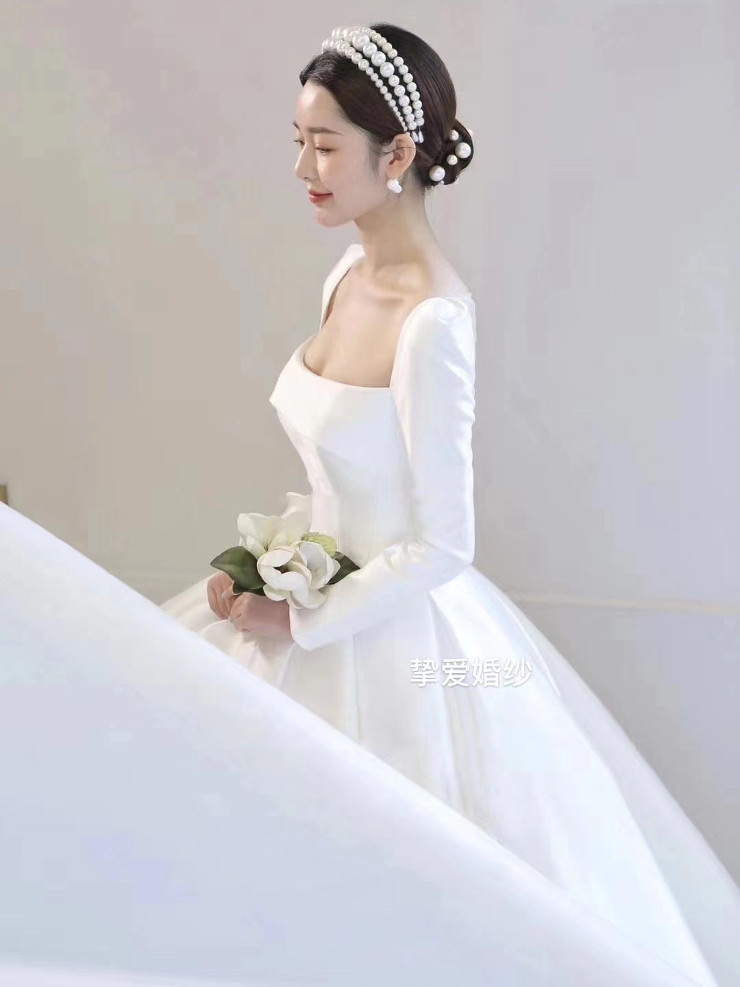 【摯愛婚紗】緞面修身款主紗