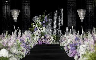 韩式紫白色水晶婚礼