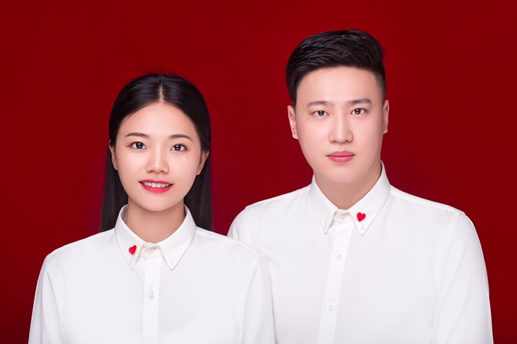 崇仁纽约纽约摄影最美结婚证件照