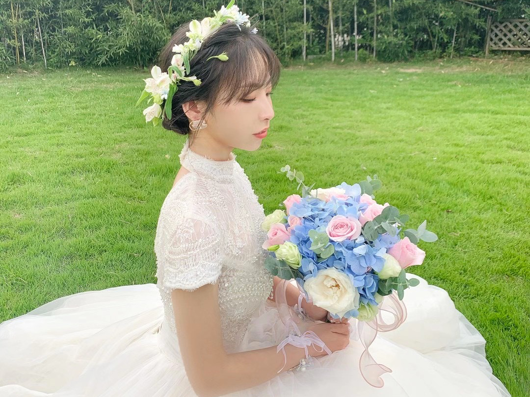 新娘跟妆 高端精致妆面 全一线化妆品 高端发饰