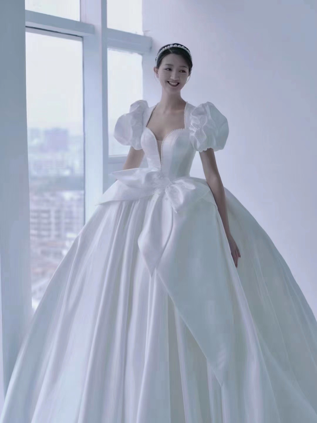 蜜悅奢華女神婚禮禮服三件套