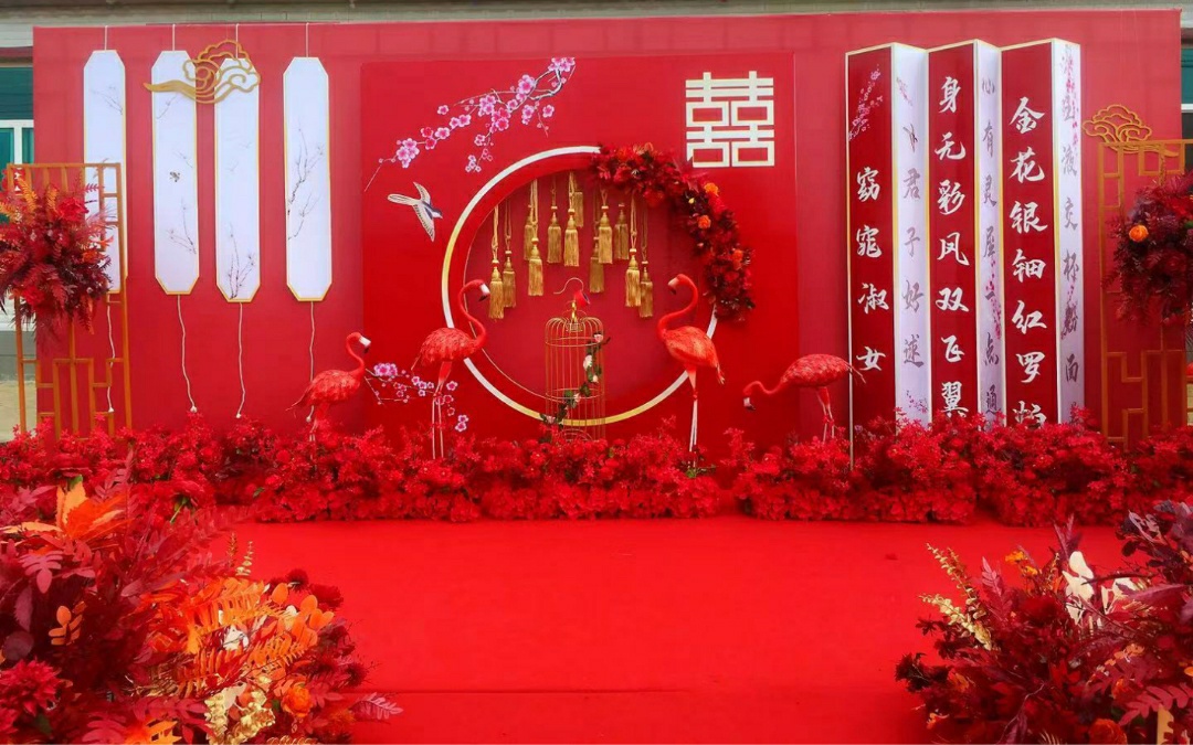 紅色喜慶吉祥，偏中式元素，高端大氣