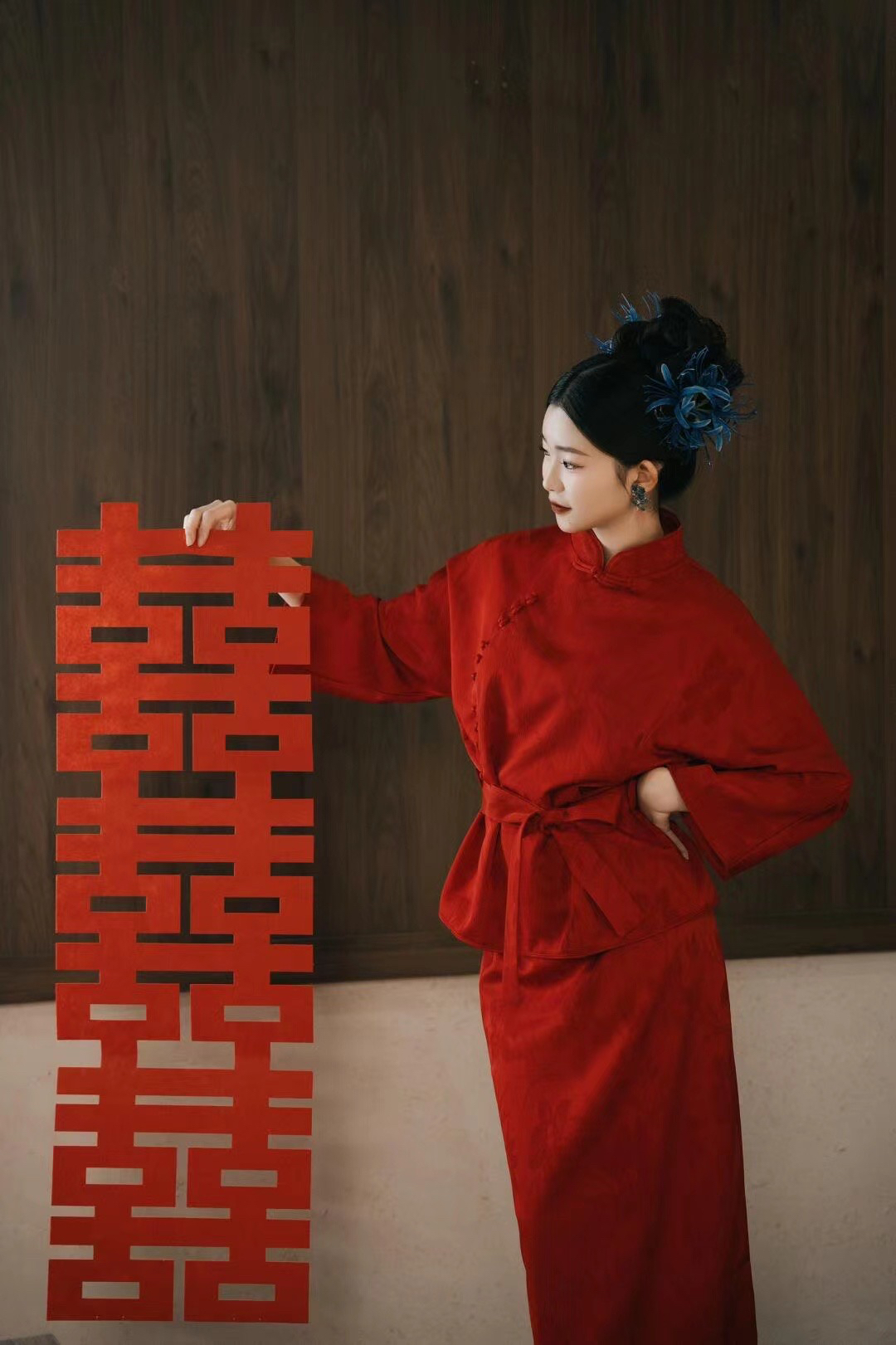 中式晨袍 訂婚裝