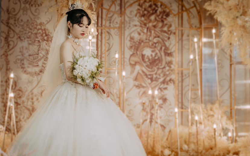 【婚礼跟妆案例】香槟色婚礼 清新唯美